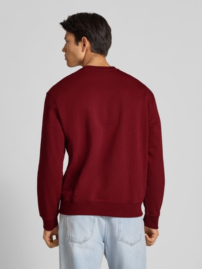 Calvin Klein Jeans Sweatshirt mit Label-Stitching Bordeaux 5