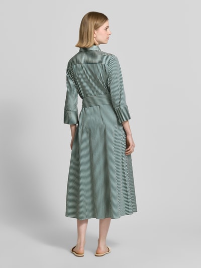 Christian Berg Woman Midikleid mit Hemdblusenkragen Dunkelgruen 5