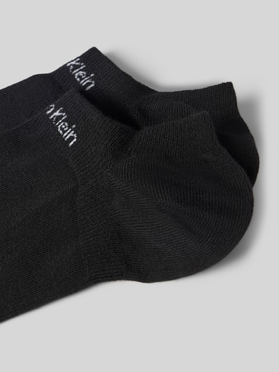 Produktfoto, Sneakersocke met COOLMAX®-vezels Model 'LEANNE' van CK Calvin Klein, zwart, nauwsluitende pasvorm, materiaalmix, labeldetails