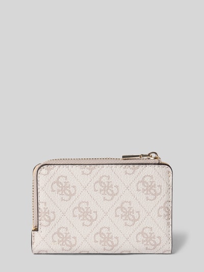 Guess Portemonnaie mit Logo-Applikation Modell 'Laurel' Taupe 2