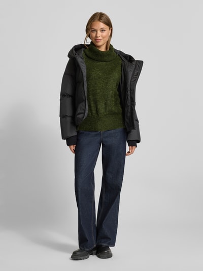 ICHI Regular Fit Strickpullover mit Alpaka-Anteil Modell 'IHKAMARA' Khaki 1