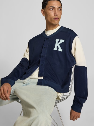 Kenzo Gebreid jack van mix van viscose en katoen Marineblauw - 3
