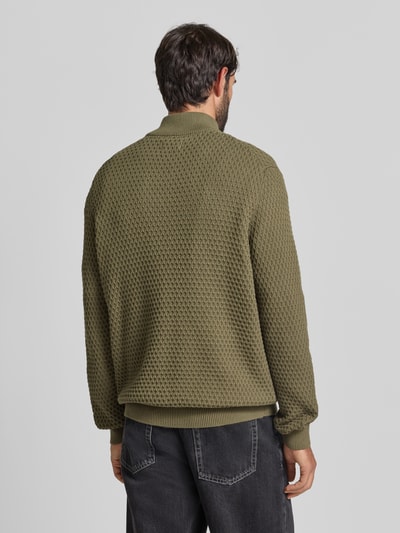 MCNEAL Strickpullover mit gerippten Abschlüssen Oliv 5