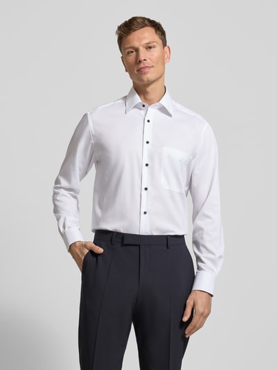 ETERNA Comfort Fit Businesshemd mit Knopfleiste Weiss 4