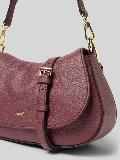 Abro Handtas met labeldetail Donkerrood - 3