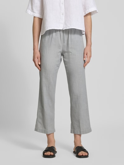 Angels Straight Leg Stoffhose mit elastischem Bund Modell 'Linn' Hellgrau 4