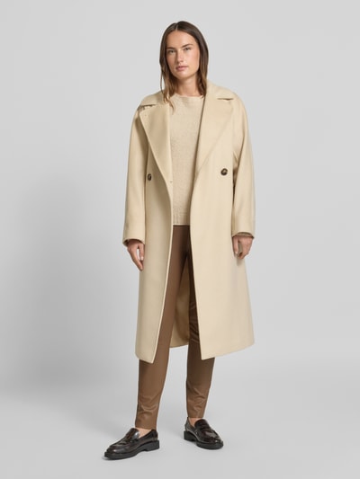 Raffaello Rossi Skinny fit broek in leerlook, model 'RESA' Lichtbruin - 1