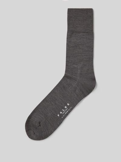 FALKE Socken mit geripptem Abschluss Anthrazit 1