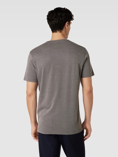 Christian Berg Men T-shirt met opgestikte borstzak Taupe - 5