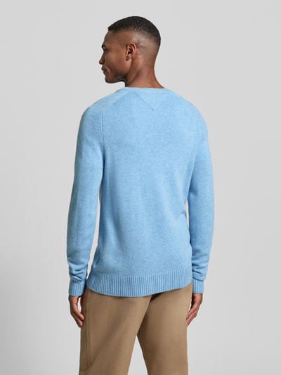 Tommy Hilfiger Regular Fit Strickpullover aus feinster Wolle  Hellblau 5