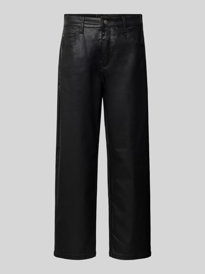 Produktfoto, schwarze Loose Fit Barrel Jeans aus Modal-Mix Modell 'DANNI 2.3' von MAC, glatte Textur, Damen Barrel Jeans von MAC