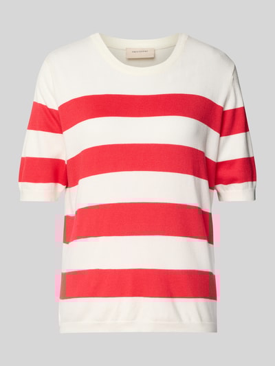 FREE/QUENT Gebreide pullover met ribboorden, model 'Pixie' Rood - 2