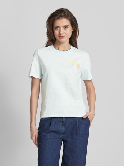 Esprit T-shirt w paski Jasnoniebieski 4