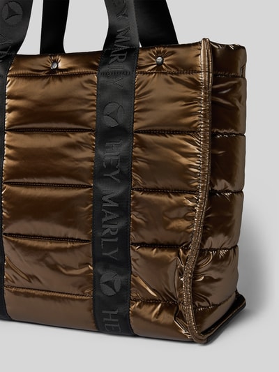 Hey Marly Shopper met doorgestikte naden, model 'Best Buddy' Donkerbruin - 3