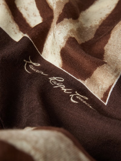 Lauren Ralph Lauren Chusta z mieszanki wełny i jedwabiu model ‘ZEBRA’ Złamany biały 2