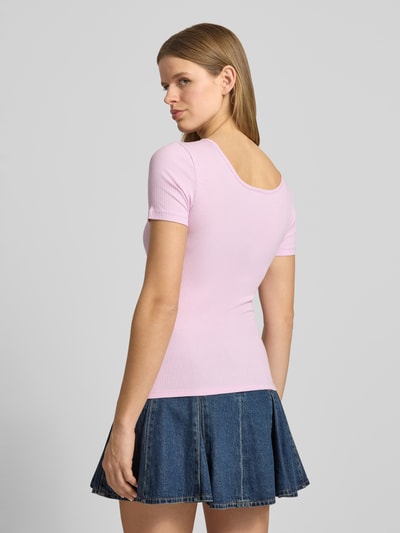 PIECES Slim Fit T-Shirt aus Baumwoll-Mix Modell 'KITTE' Altrosa 5