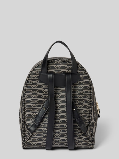 Emporio Armani Rucksack mit Label-Muster Modell 'LA GIO' Black 4