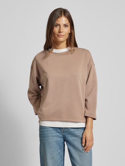 B.Young Sweatshirt mit Rundhalsausschnitt Modell 'BYTullas' Beige 4