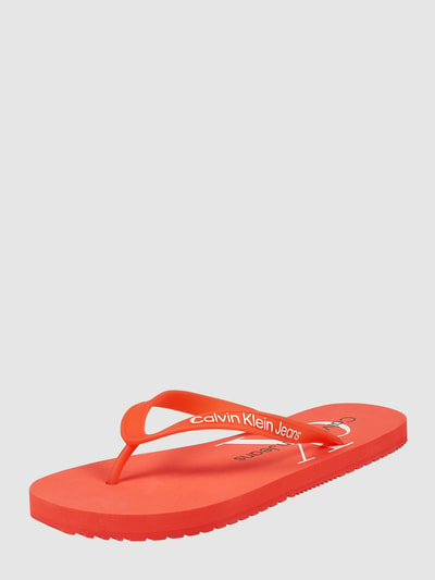 Calvin Klein Jeans Teenslippers met logo  Rood - 1