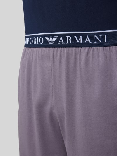 Emporio Armani Pyjama mit Label-Print Mauve 2