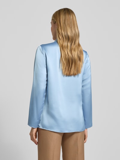 HUGO Regular fit blouse met lange mouwen en strikdetail, model 'CIMONAS' Lichtblauw - 5