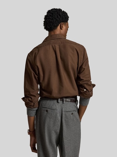 Polo Ralph Lauren koszula casualowa w stylu klasyka o kroju regular fit z wyhaftowanym logo Czekoladowy 5