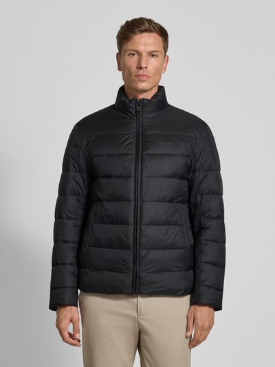 BOSS Regular fit gewatteerd jack met labelprint, model 'CIKO' Zwart - 4