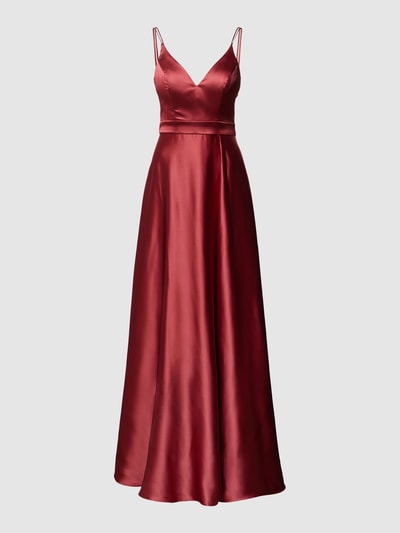 Luxuar Abendkleid mit Taillenpasse Rostrot 2