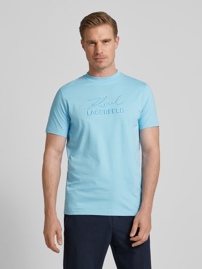 Karl Lagerfeld T-Shirt mit Label-Schriftzug Hellblau 4