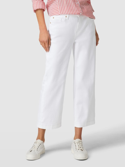 MAC Straight Fit Jeans mit 5-Pocket-Design Modell 'Rich Culotte' Weiss 4