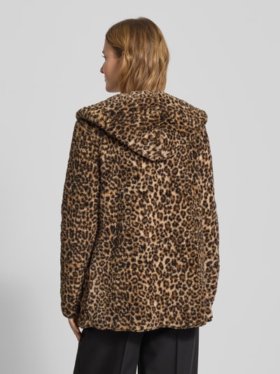 Only Kurtka o kroju relaxed fit ze wzorem na całej powierzchni model ‘CONTACT’ Camel 5