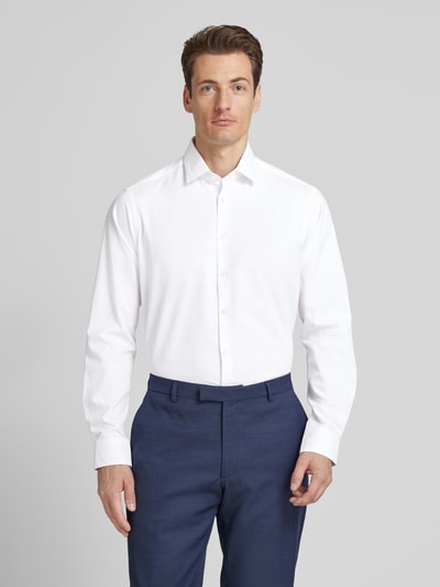 Jake*s Slim Fit Business-Hemd mit Knopfleiste Weiss 4