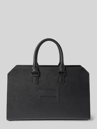 Emporio Armani Laptoptasche mit Label-Detail und Tragegriffen Black 4