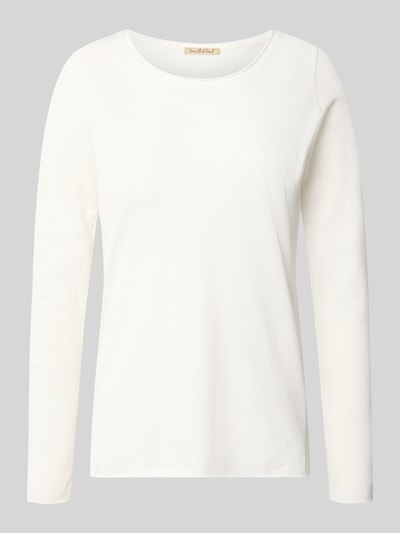 Produktfoto, Longsleeve mit Rundhalsausschnitt von Smith and Soul in Weiß, glatte Struktur, gerader Schnitt, Baumwoll-Mix, schlichte Optik