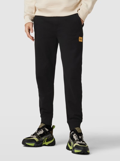 HUGO Sweatpants mit Label-Patch Modell 'Doak' Schwarz 4