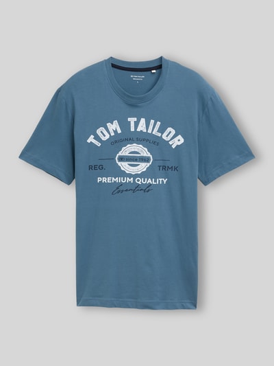 Tom Tailor męski t-shirt o kroju regular fit z czystej bawełny Niebieski 2