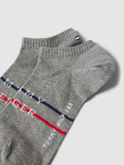 Tommy Hilfiger Krótkie skarpety z paskami w kontrastowym kolorze Średnioszary 2