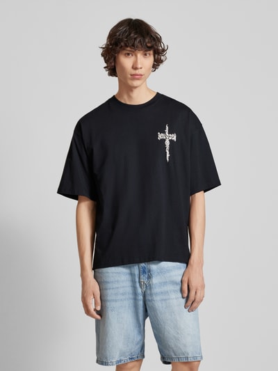 REVIEW T-Shirt mit Label-Print Black 4