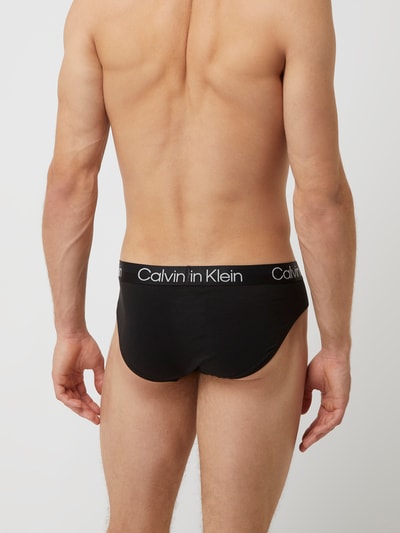 Calvin Klein Underwear Slips mit elastischem Logo-Bund im 3er-Pack Black 3