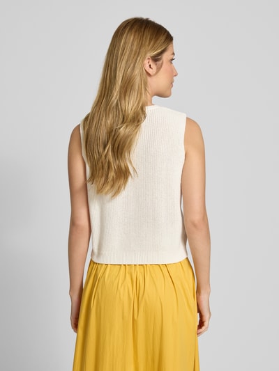 Mango Weste mit V-Ausschnitt Modell 'PALOMA' Offwhite 5