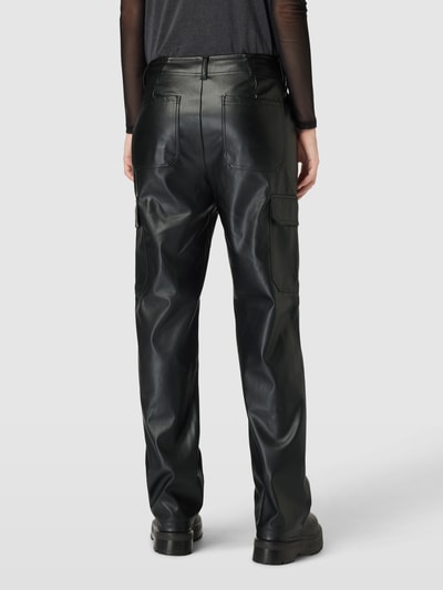 Only Broek in leerlook, model 'MALFY' Zwart - 5