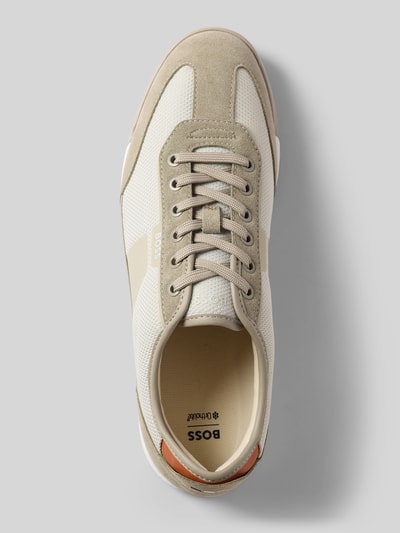 BOSS low top sneakers met leer model 'Nitan' Beige - 3