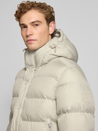 BOSS Orange Regular Fit gewatteerd jack met capuchon model 'Omaris' Beige - 3