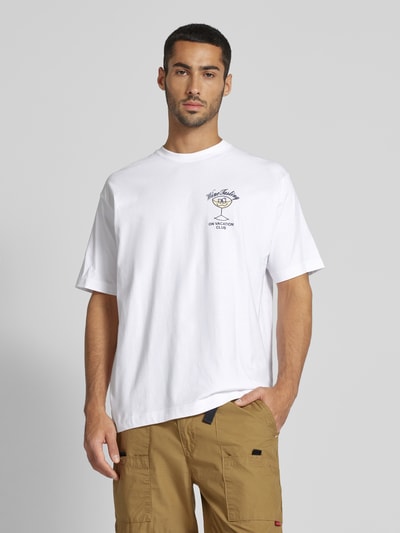 On Vacation T-shirt met ronde hals, model 'Team' Wit - 4