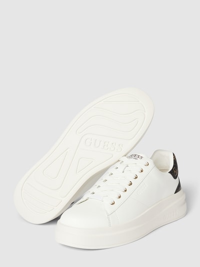Guess Sneakersy z detalami z logo model ‘ELBINA’ Biały 4