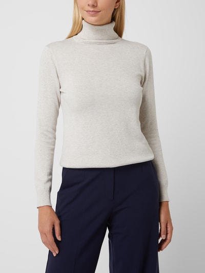 Tom Tailor Rollkragenpullover aus Baumwoll-Viskose-Mix  Sand 4