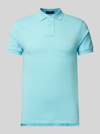 Polo Ralph Lauren Poloshirt mit Label-Stitching Tuerkis 1