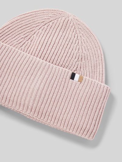 BOSS Beanie met labeldetail, model 'Laura' Rosé - 2