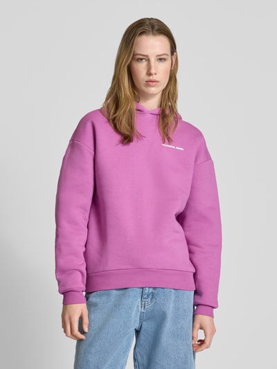 Colourful Rebel Relaxed Fit Hoodie mit Label-Detail Fuchsia 4