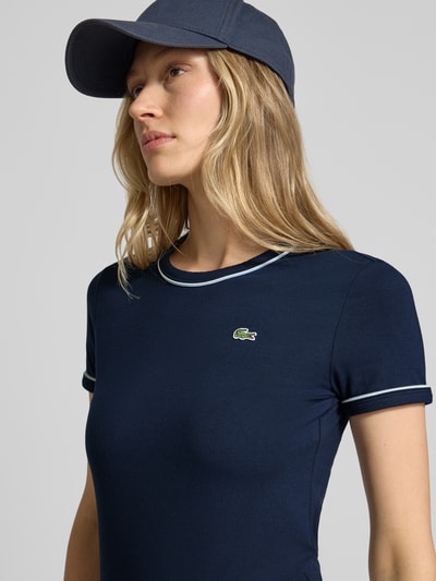 Lacoste Slim Fit T-Shirt aus Baumwoll-Mix Marine 3